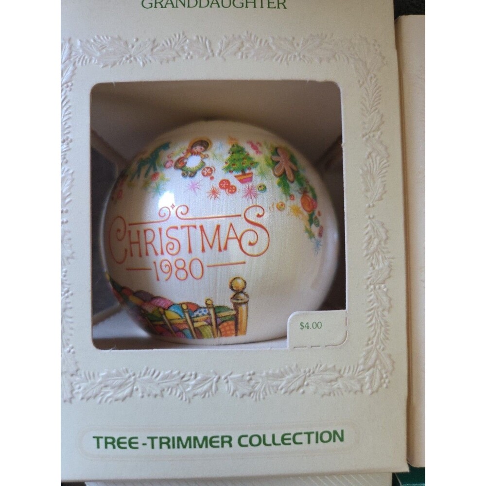 Vintage Hallmark Ornaments Granddaughter Years 1980 - 1986 New In Boxes